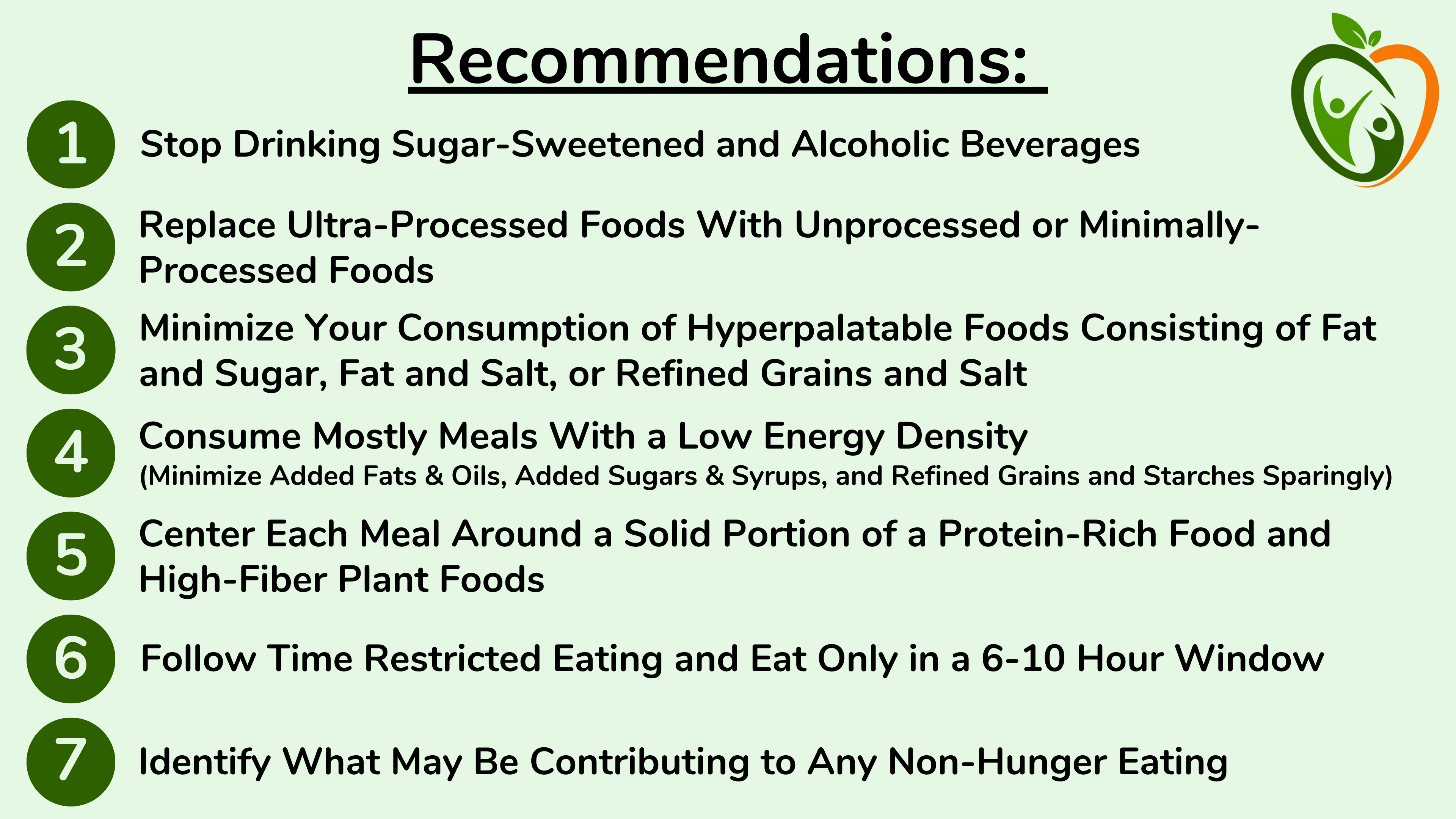 总结了七种基于证据的策略，以降低饱腹感的同时摄入的热量